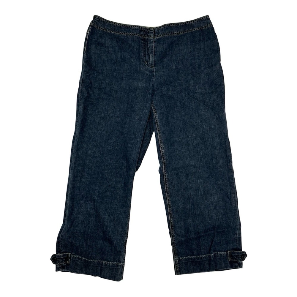 Cabi Jeans Womens 6 Cropped Denim Pants Dark Wash Whimsigoth Y2K Wide Leg